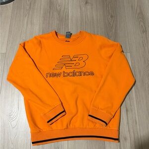 New Balance Men's Bright Orange Crewneck Sweater